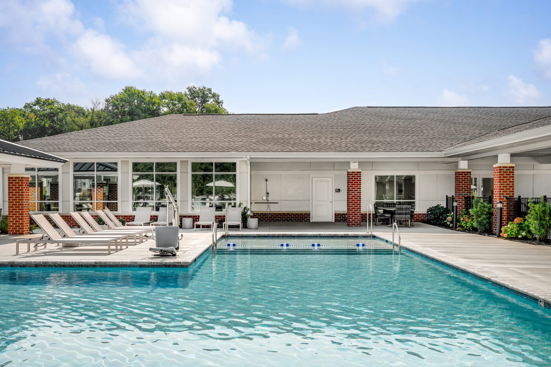 Resort-inspired Pool with Cabanas